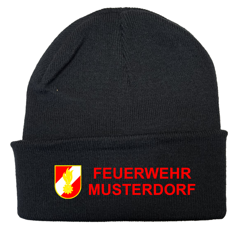 Preview: Haube Feuerwehr gestickt mit KA1